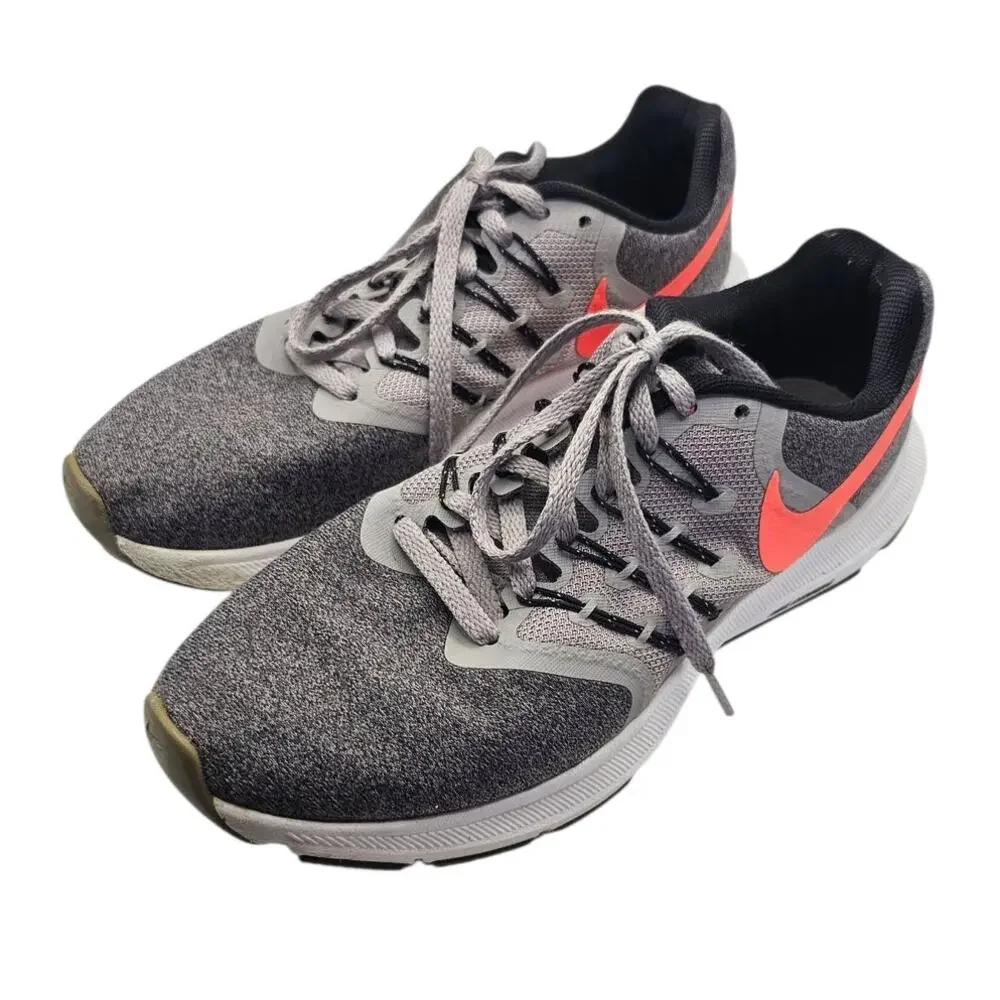 Nike Heather Gray & Pink Run Swift Casual Running Athletic Sneakers